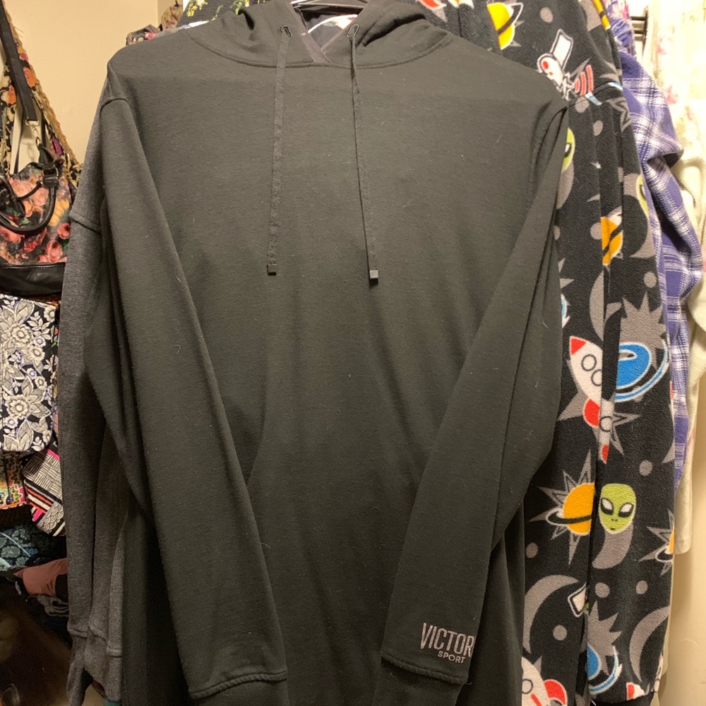 VS Sport Black Hooded Sweatshirt. Size small
